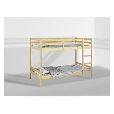 (2FT6 Pine Frame) Mecor Bunk Bed in Natural Pine, Grey, White