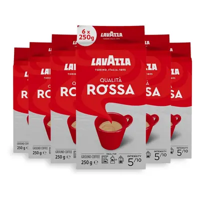 Lavazza Qualita Rossa Ground Coffee 250g (6 Bags)