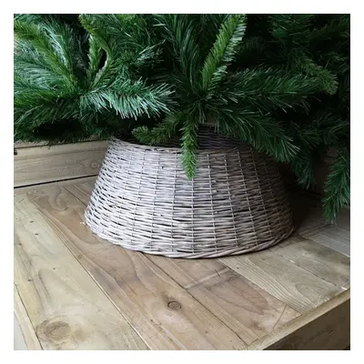 70CM X 28CM Willow Wicker Tree Skirt In Grey Colour