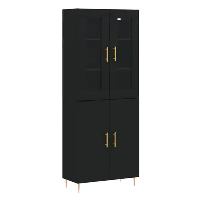 (black, doors) vidaXL Highboard Sideboard Tall Storage Cabinet Side Cabinet Engineered Wood