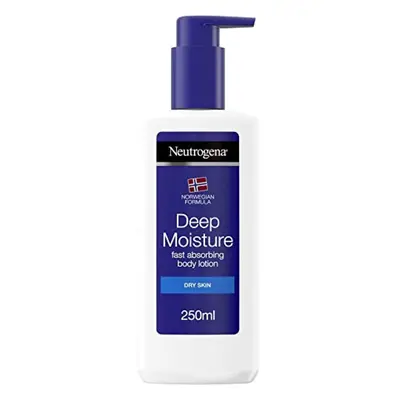 Norwegian Formula Deep Moisture Fast-Absorbing Body Lotion (1x 250ml), Non-Greasy Body Moisturis