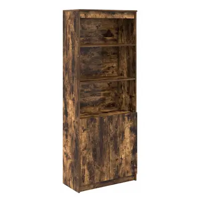 (smoked oak, cm) vidaXL Highboard Black Oak 37.5x35x180 cm Engineered Wood cabinet side cabinet