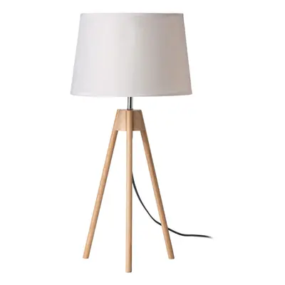 Premier Housewares White Shade Tripod Table Lamp with UK Plug