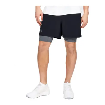 (M) Under Armour Qualifier 2-in-1 Short Mens Black shorts