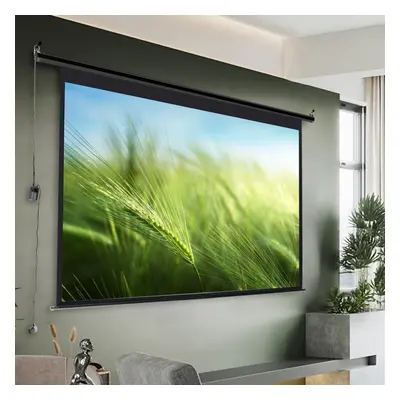 (100 in) 4:3 Electric Motorised Projector Screen White Matte HD Cinema Projection