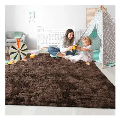 (200cm x 290cm (6ft 8" x 9ft 7")., Brown) Non Slip Rug Area Rug Living Room Bed Room