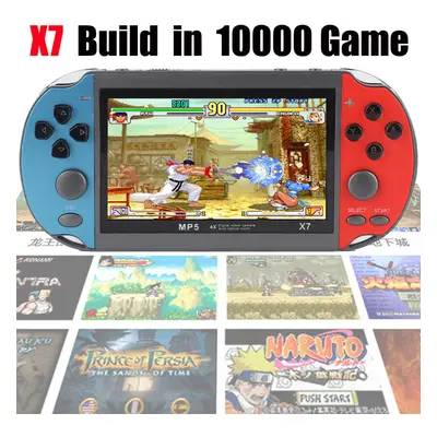 X7 4.3" MP5 Video Game Console 8GB Retro Handheld Built-in Games