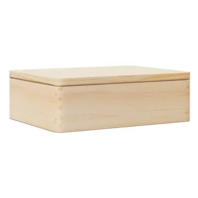 (natural, x x cm) vidaXL Wooden Box Storage Box Wooden Crate Treasure Chest Solid Wood Pine