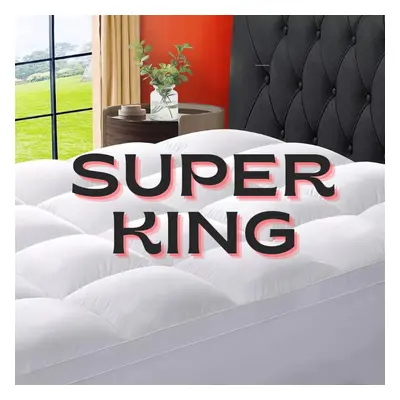 (Super King) Mattress Topper inch Deep Thick Quilted Fluffy