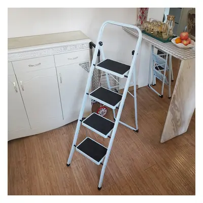 (4 steps) Portable Compact Folding Metal Step Ladder