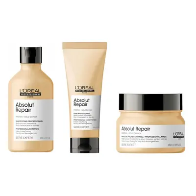 L'Oreal Serie Expert Absolut Repair - Shampoo 300ml - Conditioner 200ml - Quinoa Mask 250ml