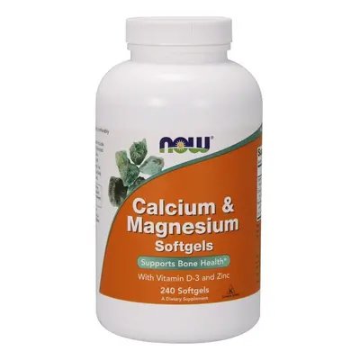 NOW Foods Calcium & Magnesium with Vit D and Zinc, Softgels