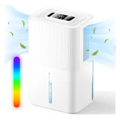 Drying Clothes Electric with Ultra Quiet & Auto Shut off Colorful LED Portable Dehumidifier for 