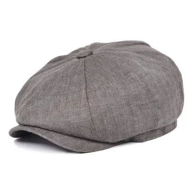 BOTVELA Men's Linen Newsboy Cap Lightweight Flat Cap Breathable Summer