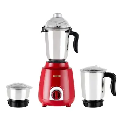 GEEPAS 600W 3-in-1 Mixer Grinder, Stainless Steel Jars & Blades