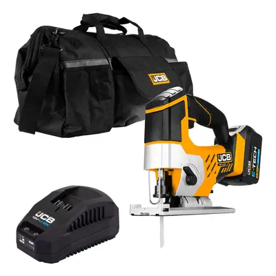 JCB 18V Jigsaw 1x4.0Ah Lithium-Ion Battery and charger in 20" kit bag : 21-18JS-4X-BG