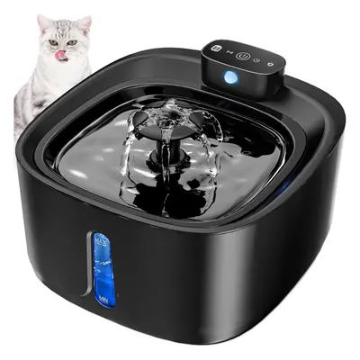 Cat Water Fountain for Drinking, 3.2L/108oz 4000mAh Rechargeable