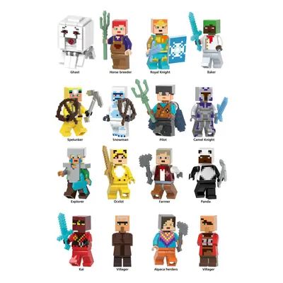 (Style C 16pcs) 16Pcs/Set Building Blocks Minifigure Mini Toys