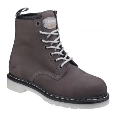 (UK 3, Grey) Dr Martens MAPLE ST Ladies Leather Safety Boots Grey Wind River