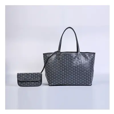 (Dark grey , Medium ) UK Goyard Dog Tooth Bag Large Capacity Tote Mother Bag Handbag Women Gifts