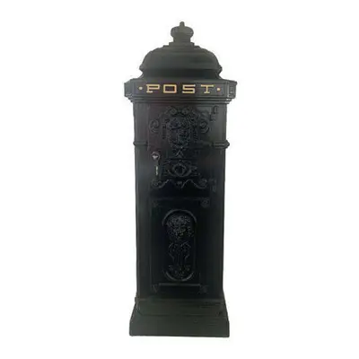 (Black) Freestanding Lion Post Box Victorian Style