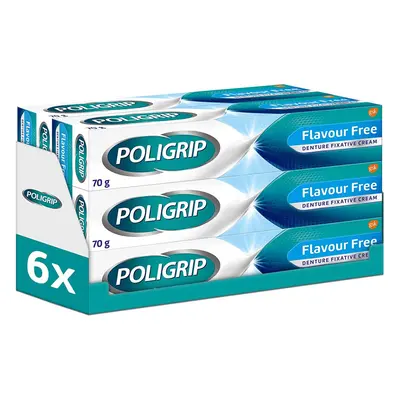 Poligrip Denture Adhesive, Fixative Cream to Secure Dentures, False Teeth & Partials, Flavour Fr