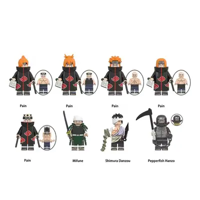 (8PCS-B) X Naruto Uzumaki Minifigure Building Blocks Fits Lego