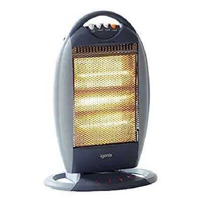 Igenix IG9514 Electric Halogen Heater, Heat Settings, 1200W, Grey