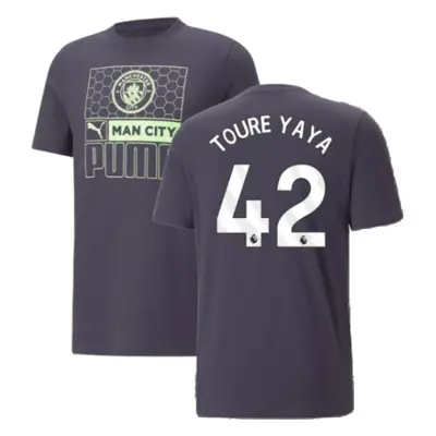 (L) Man City FtblCore AOP Tee (Dark Navy) (TOURE YAYA 42)