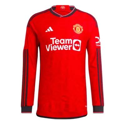 (L) Man Utd Authentic Long Sleeve Home Shirt