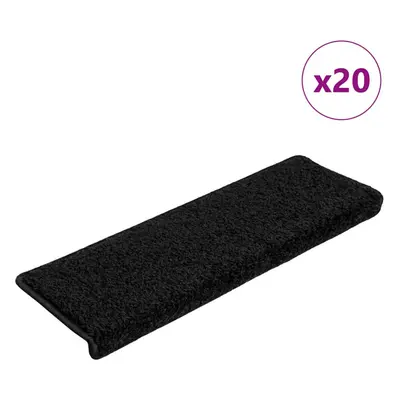 (black, x x cm/ pcs) vidaXL Carpet Stair Treads Decorative Stair Step Protector Rug Stair Mats