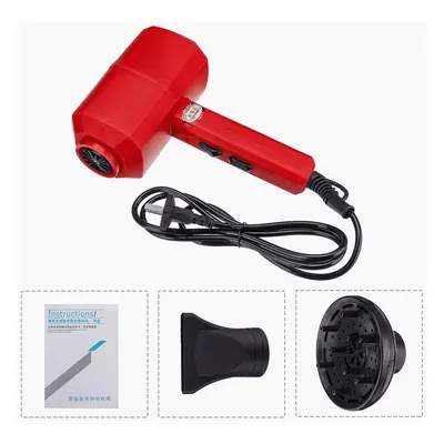 (Red) 2000w Hair Dryer Household Hair Dryer Negative Ion Hammer Hair Dryer