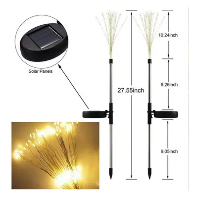 (Colorful, LED) [90/120/150 LEDs] 1/2Pcs Solar Light Outdoor Waterproof Solar Garden Light Lawn 