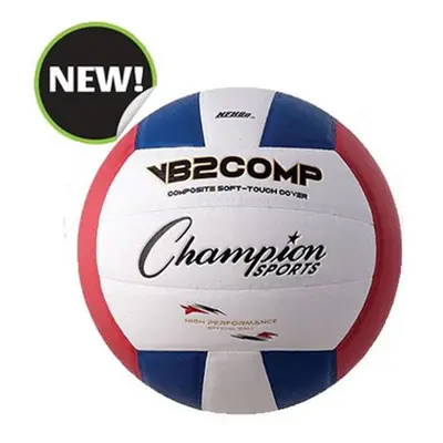 Champion Sports VB2RWB 8.25 in. VB Pro Comp Series Volleyball - Red, Blue & White