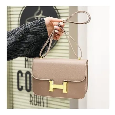 (Khaki, 1) New trendy high-end shoulder crossbody bag, versatile and fashionable design high-val