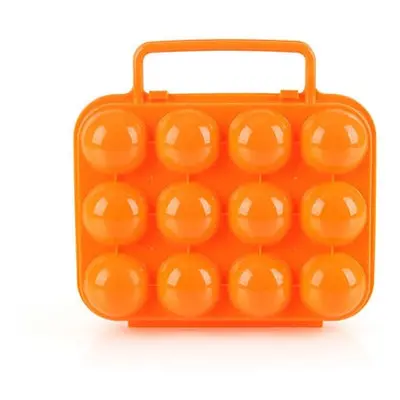 (12 Egg Orange) Outdoor Camping Hiking Picnic kitchen For Portable storage Case holder Plastic C