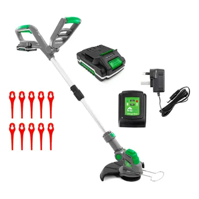 Gracious Gardens Grass Strimmer 18V Cordless x Battery & x Blades