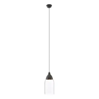 Oslo 18cm Dia Pendant Light Grey Adjustable House Kitchen Modern Durable Glass