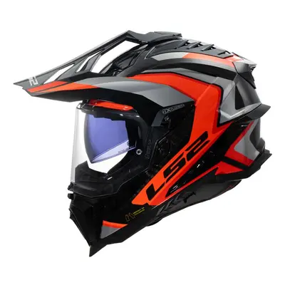 (XL) LS2 MX701 Explorer Carbon Frontier Adventure Helmet Orange