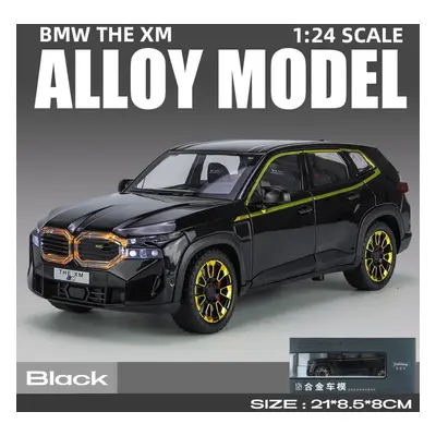 (black, 1/24-Size:21*9.5*7.2cm) 1/24 Scale The Xm Alloy Car Model Diecast Car Sound Light Car Lo