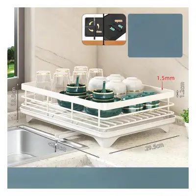 (white, Single Layer) Kitchen Organizer Dish Drying Rack Bowls Knife Fork Pot Lid Utensils Stora