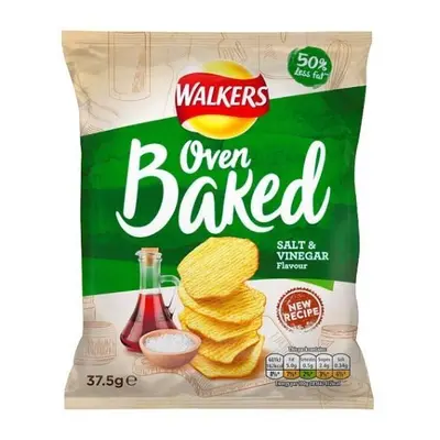 Walkers Oven Baked Salt & Vinegar (32 x 375g)