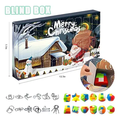 Brain Puzzle Advent Calendar, Advent Calendar for Kids, Pcs Christmas Countdown Calendar Gift Bo