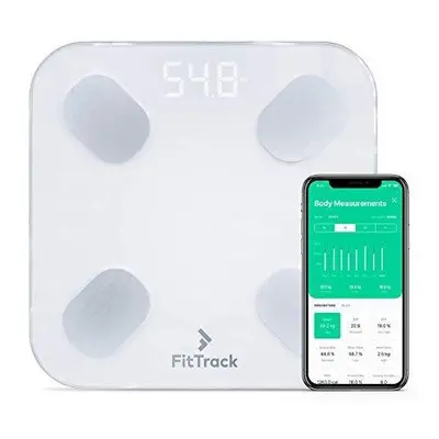 Digital Body Weight Bathroom Scale FitTrack Dara - FDA Approved Body Fat Scale - BMI Digital Sma