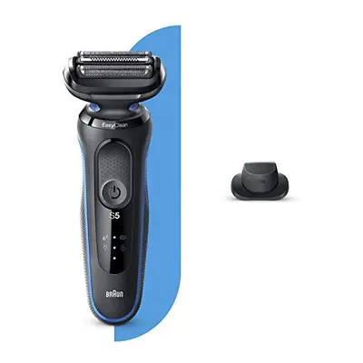 Braun Series 50-B1200s Electric Shaver for Men with Precision Trimmer, Blue