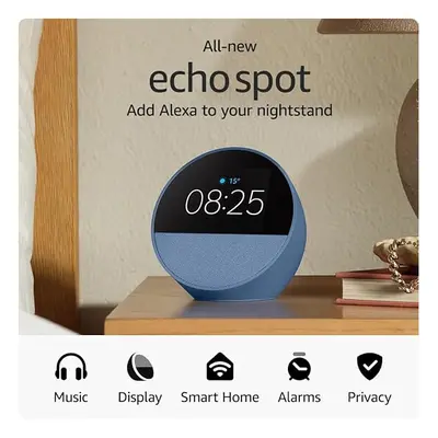 All-new Echo Spot (2024 release), Ocean Blue