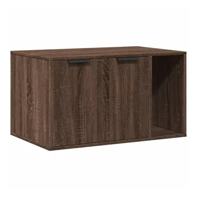 (brown oak, x x cm) vidaXL Cat Litter Box Enclosure Hidden Cat House Cat Cabinet Engineered Wood