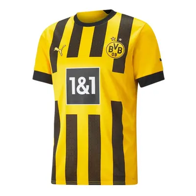 PUMA Borussia Dortmund Men's Home Jersey 22/23 as1 Alpha s Regular Regular Small Black Yellow