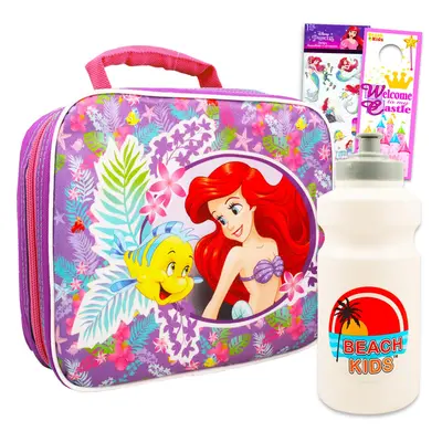 Disney The Little Mermaid Lunch Box for Girls - Bundle with Insulated