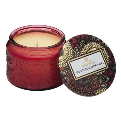 Voluspa Goji Tarocco Orange Petite Candle Jar 3.2 oz Hour Burn Time All Natural Wicks and Coconu